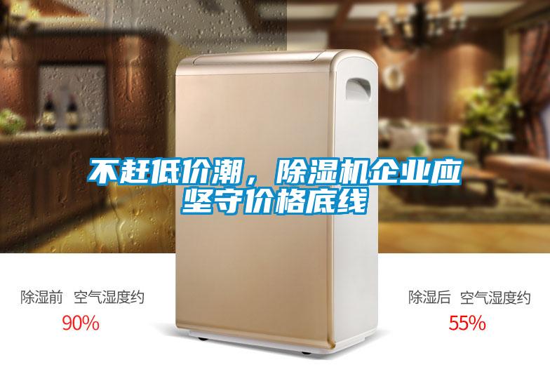 不趕低價潮，除濕機企業應堅守價格底線