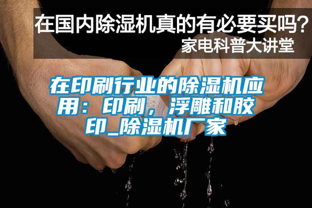 在印刷行業的除濕機應用：印刷，浮雕和膠印_除濕機廠家
