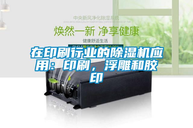 在印刷行業的除濕機應用：印刷，浮雕和膠印