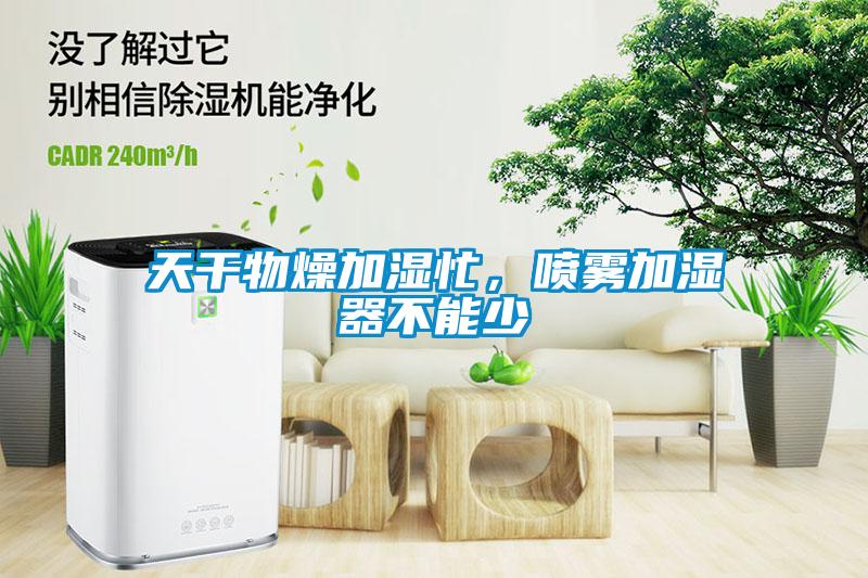天干物燥加濕忙，噴霧加濕器不能少