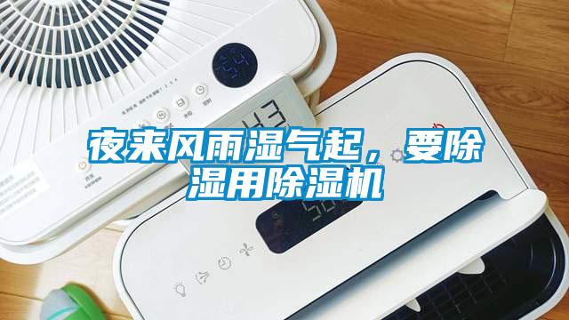 夜來風雨濕氣起，要除濕用除濕機