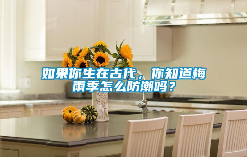 如果你生在古代，你知道梅雨季怎么防潮嗎？