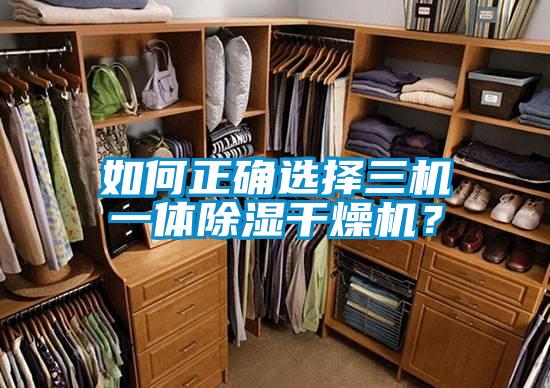 如何正確選擇三機一體除濕干燥機？