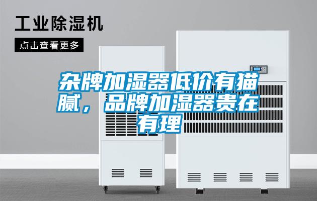 雜牌加濕器低價有貓膩，品牌加濕器貴在有理