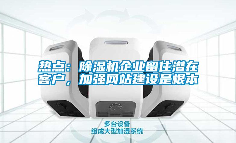熱點：除濕機企業留住潛在客戶，加強網站建設是根本