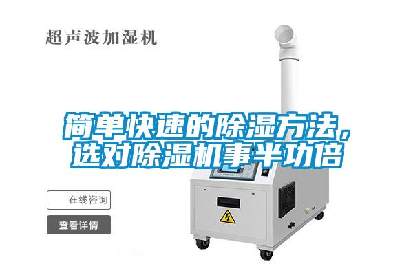 簡單快速的除濕方法，選對除濕機事半功倍