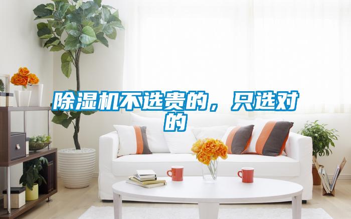 除濕機不選貴的，只選對的