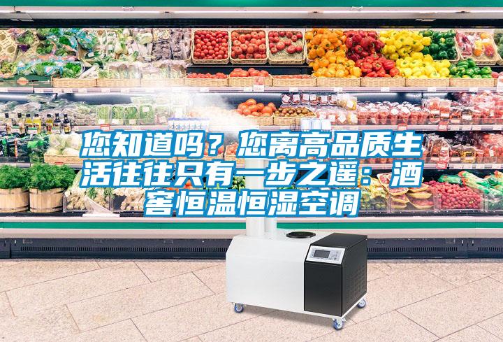您知道嗎？您離高品質生活往往只有一步之遙：酒窖恒溫恒濕空調