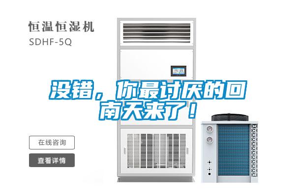 沒錯，你最討厭的回南天來了！