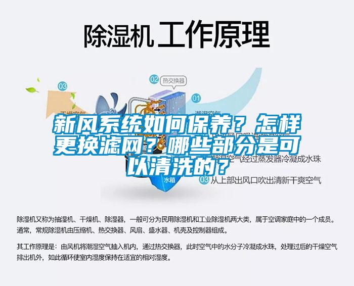 新風系統如何保養？怎樣更換濾網？哪些部分是可以清洗的？