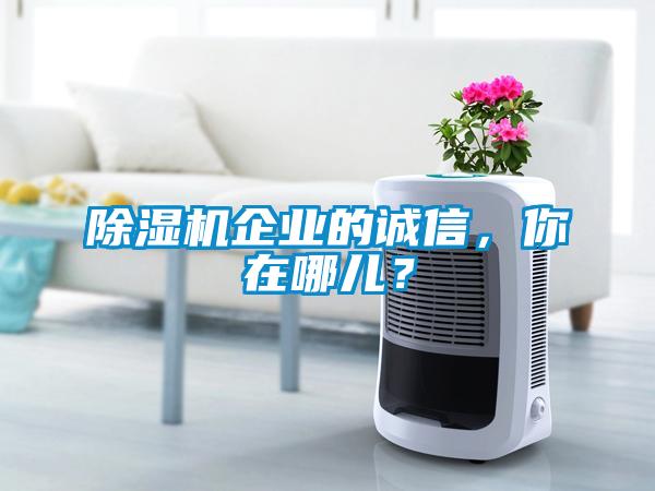 除濕機企業的誠信，你在哪兒？
