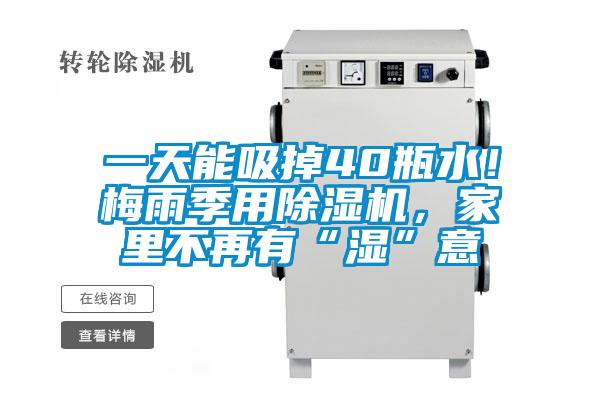 一天能吸掉40瓶水！梅雨季用除濕機，家里不再有“濕”意
