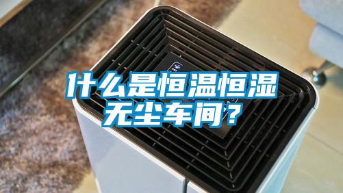 什么是恒溫恒濕無塵車間？
