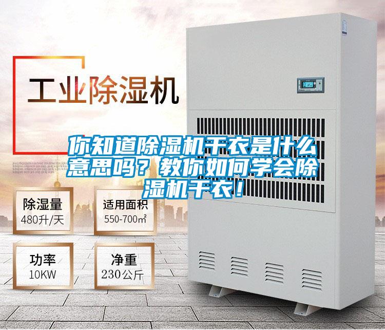你知道除濕機干衣是什么意思嗎？教你如何學會除濕機干衣！