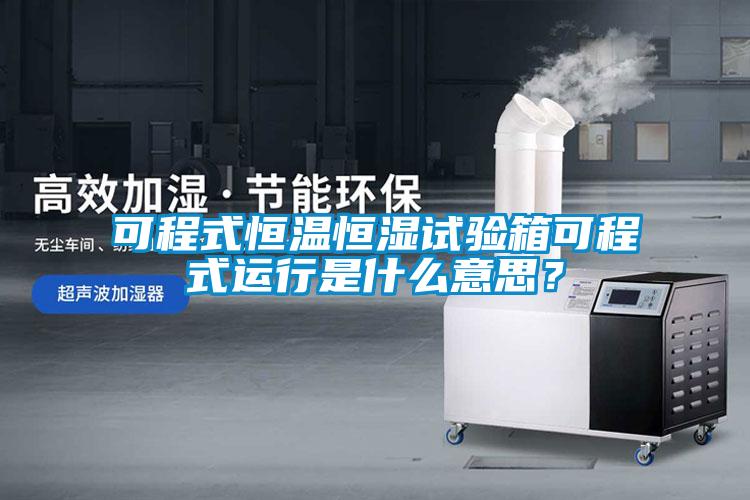 可程式恒溫恒濕試驗箱可程式運行是什么意思？
