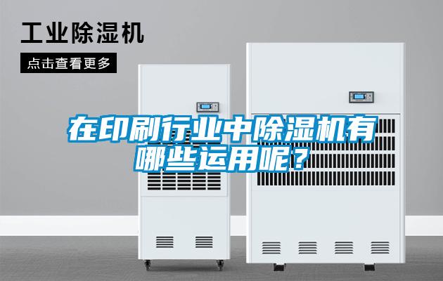 在印刷行業中除濕機有哪些運用呢？