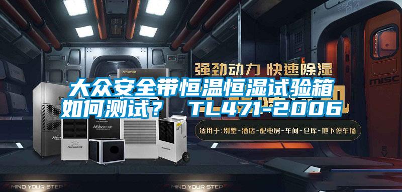 大眾安全帶恒溫恒濕試驗箱如何測試？ TL471-2006