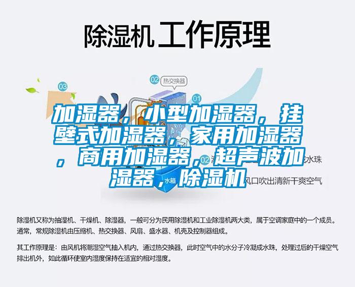 加濕器，小型加濕器，掛壁式加濕器，家用加濕器，商用加濕器，超聲波加濕器，除濕機