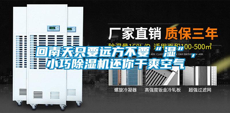 回南天只要遠方不要“濕”，小巧除濕機還你干爽空氣