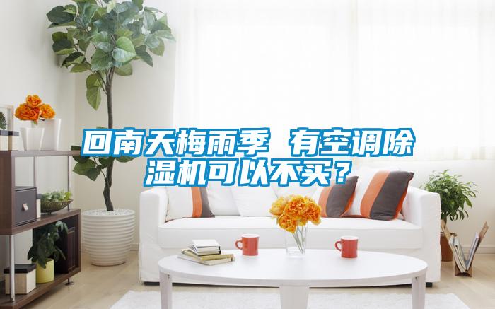 回南天梅雨季 有空調除濕機可以不買？