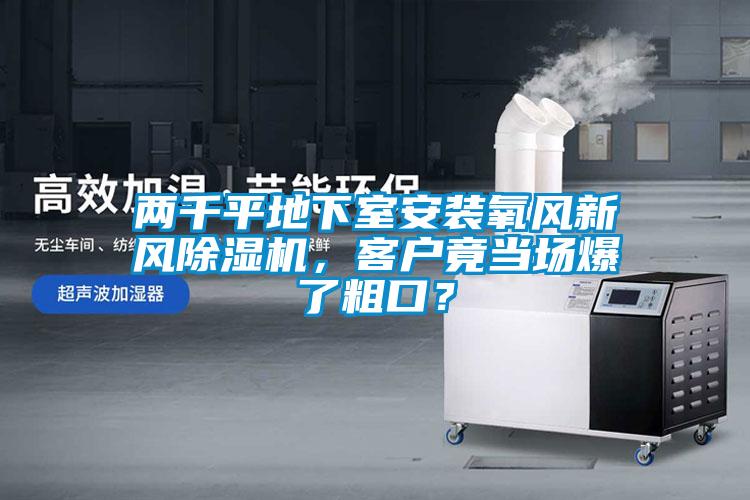 兩千平地下室安裝氧風新風除濕機，客戶竟當場爆了粗口？
