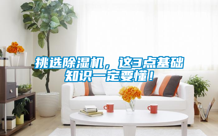 挑選除濕機，這3點基礎知識一定要懂！