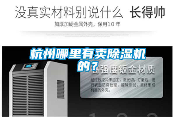 杭州哪里有賣除濕機的？
