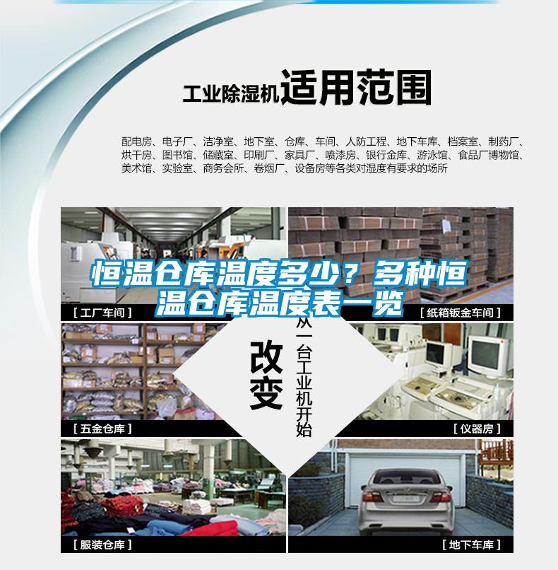 恒溫倉庫溫度多少？多種恒溫倉庫溫度表一覽