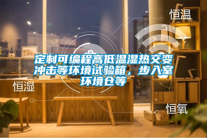 定制可編程高低溫濕熱交變沖擊等環境試驗箱，步入室環境倉等