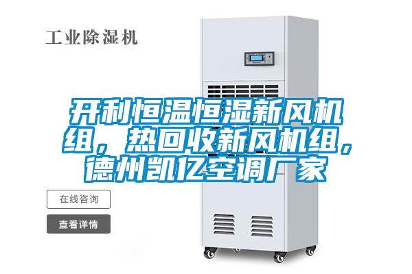 開利恒溫恒濕新風機組，熱回收新風機組，德州凱億空調廠家