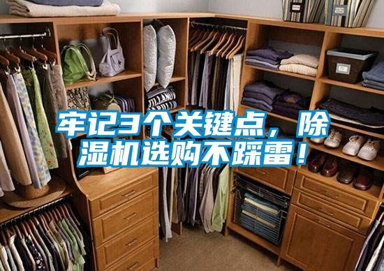 牢記3個關鍵點，除濕機選購不踩雷！