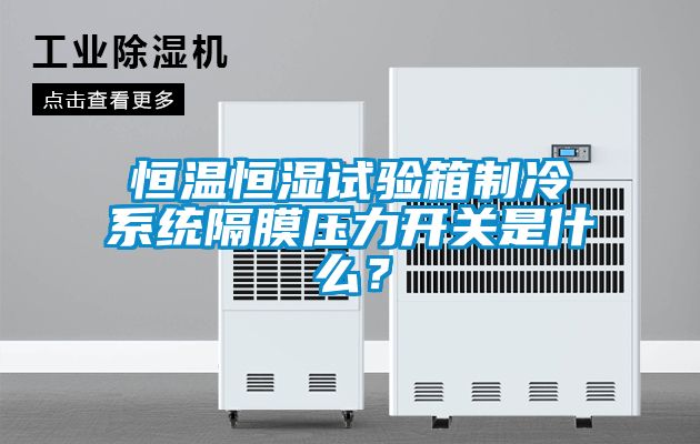 恒溫恒濕試驗箱制冷系統隔膜壓力開關是什么？
