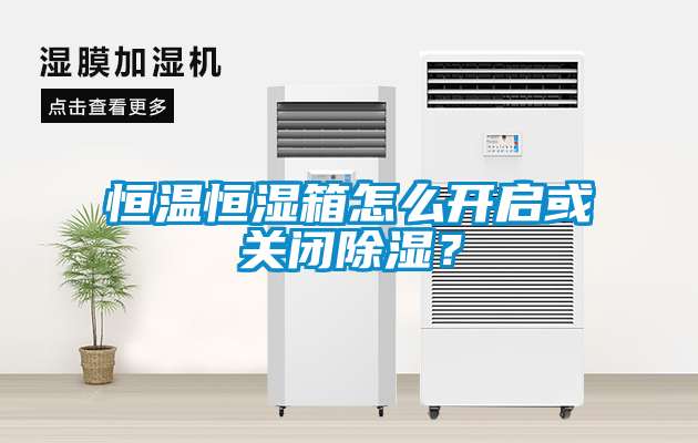 恒溫恒濕箱怎么開啟或關閉除濕？