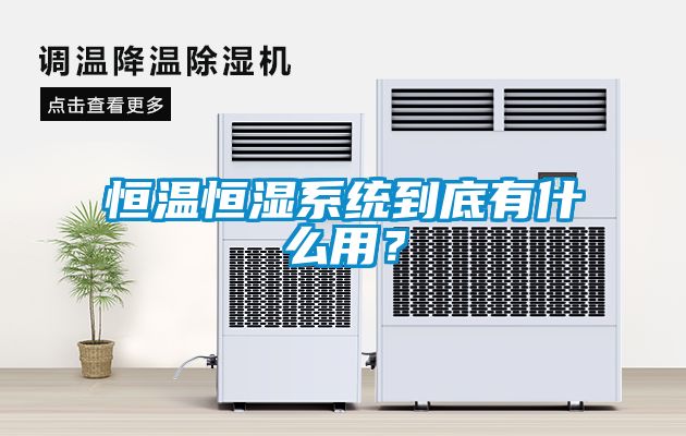 恒溫恒濕系統到底有什么用？