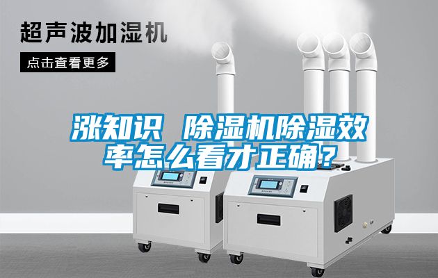 漲知識 除濕機除濕效率怎么看才正確？