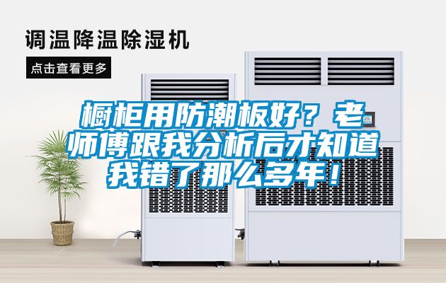櫥柜用防潮板好？老師傅跟我分析后才知道我錯了那么多年！