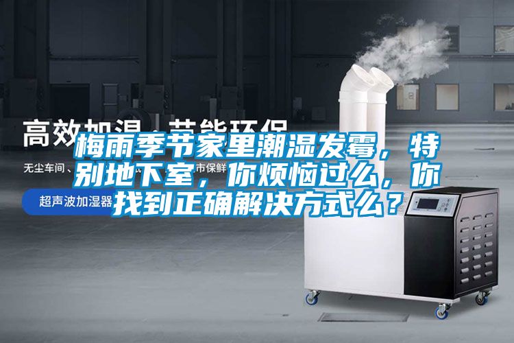 梅雨季節家里潮濕發霉，特別地下室，你煩惱過么，你找到正確解決方式么？