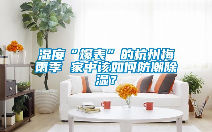 濕度“爆表”的杭州梅雨季 家中該如何防潮除濕？
