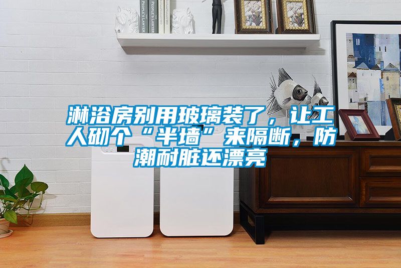 淋浴房別用玻璃裝了，讓工人砌個“半墻”來隔斷，防潮耐臟還漂亮