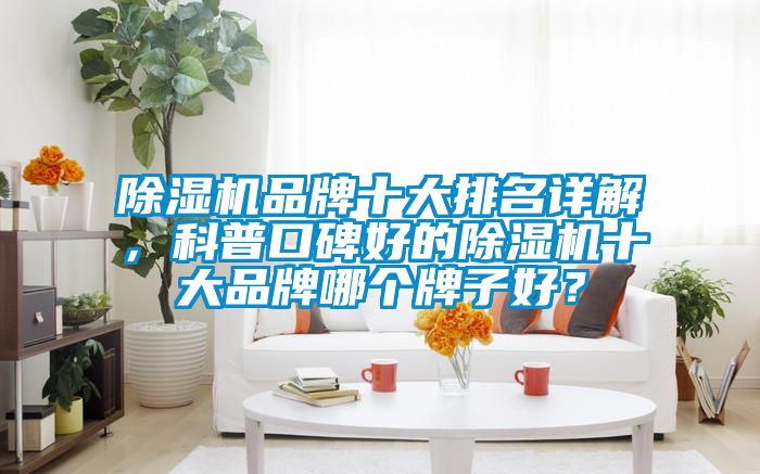 除濕機品牌十大排名詳解，科普口碑好的除濕機十大品牌哪個牌子好？