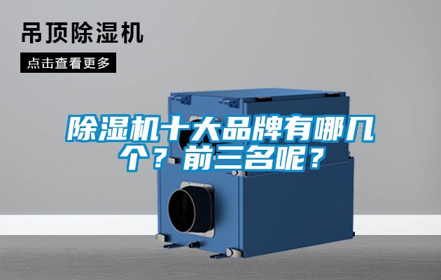 除濕機十大品牌有哪幾個？前三名呢？