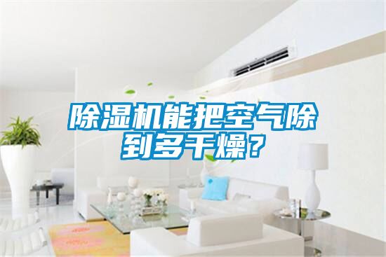 除濕機能把空氣除到多干燥？
