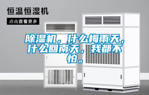 除濕機，什么梅雨天，什么回南天，我都不怕。