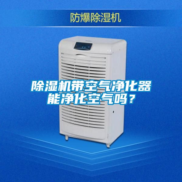 除濕機帶空氣凈化器能凈化空氣嗎？