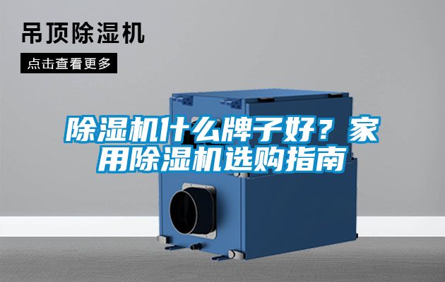 除濕機什么牌子好？家用除濕機選購指南