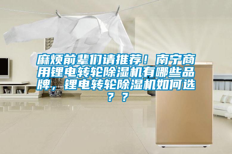 麻煩前輩們請推薦！南寧商用鋰電轉輪除濕機有哪些品牌，鋰電轉輪除濕機如何選？？